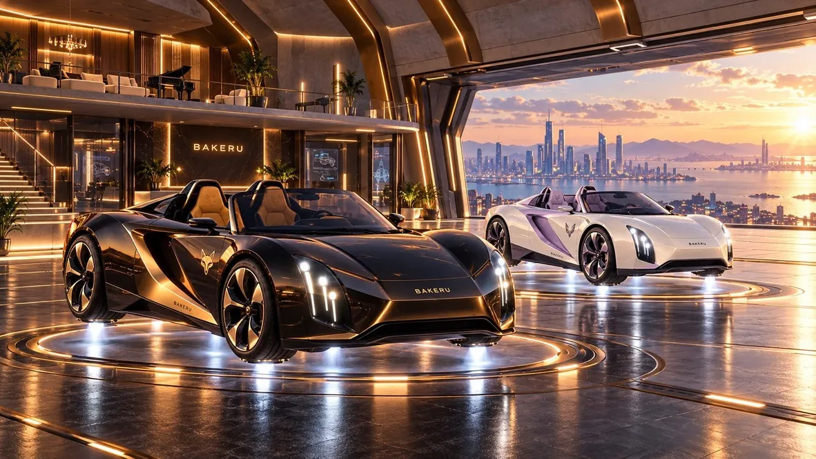 The duo’s garage